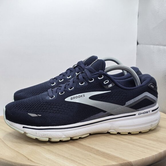Brooks Ghost 15 Womens US9 Shoes Running Walking 1203801B012 Blue White Sneaker - Picture 1 of 8